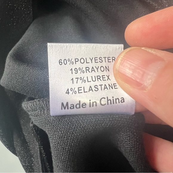 NWT Princess Polly Black glitter Croft pants - Picture 4 of 16